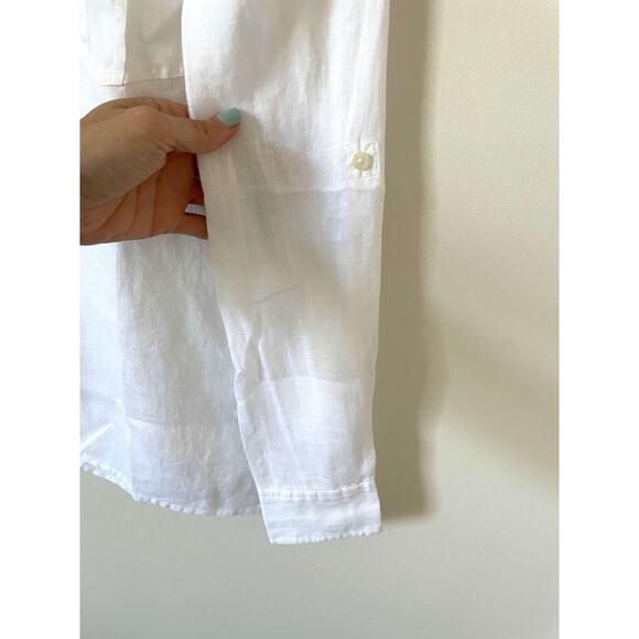 UNTUCKit Linen Cotton Button Down Long Sleeve Shirt White Size 16 Plus NEW - Picture 6 of 9
